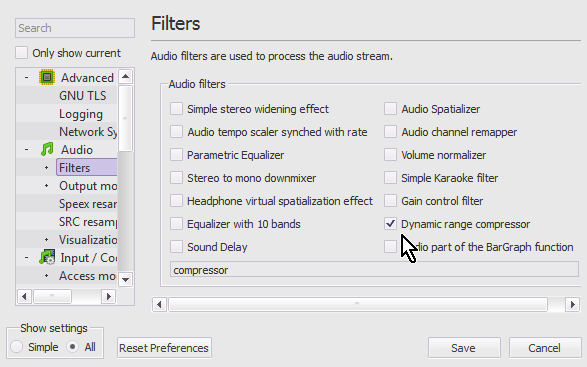 Audio Filters
