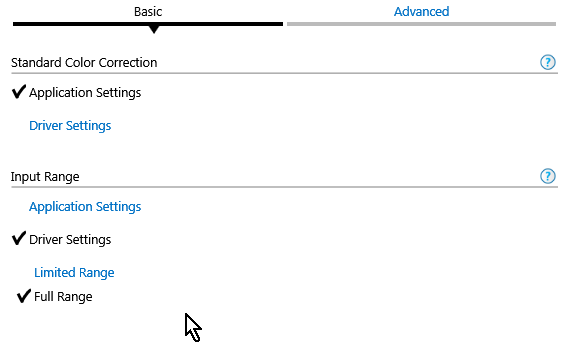 Intel HD Settings